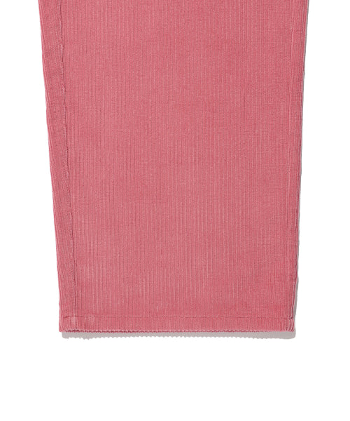 Women's corduroy semi-wide pants pink