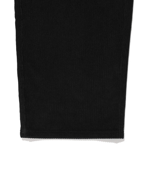Women's corduroy semi-wide pants black
