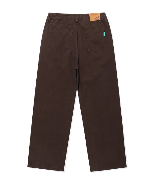 Women's Peach Cotton Pintuck Pants Brown