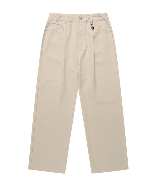 Women's Peach Cotton Pintuck Pants Beige