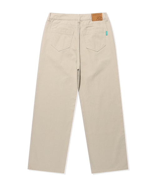 Women's Peach Cotton Pintuck Pants Beige
