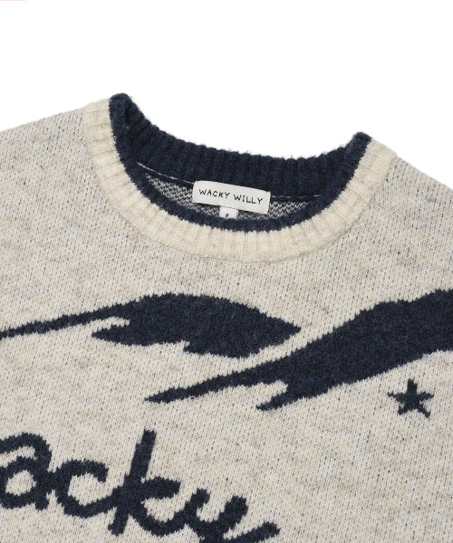 Women's Jagged Graphic Pullover Oatmeal
