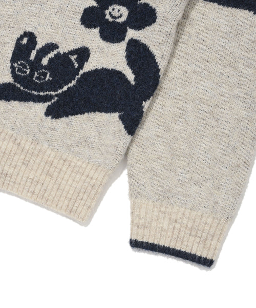 Women's Jagged Graphic Pullover Oatmeal
