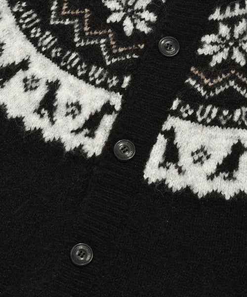 Nordic round cardigan black