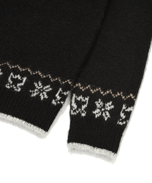 Nordic round cardigan black