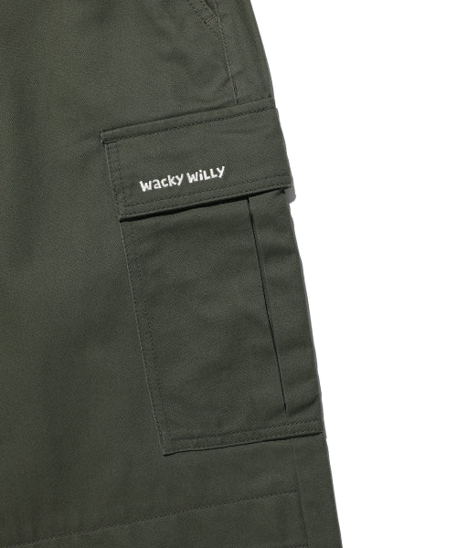 Balloon Fit Cotton Cargo Pants Khaki