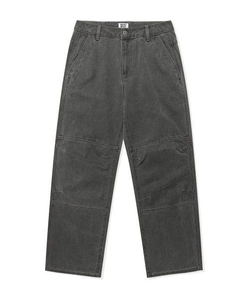Dying Cotton Slit Pants Charcoal