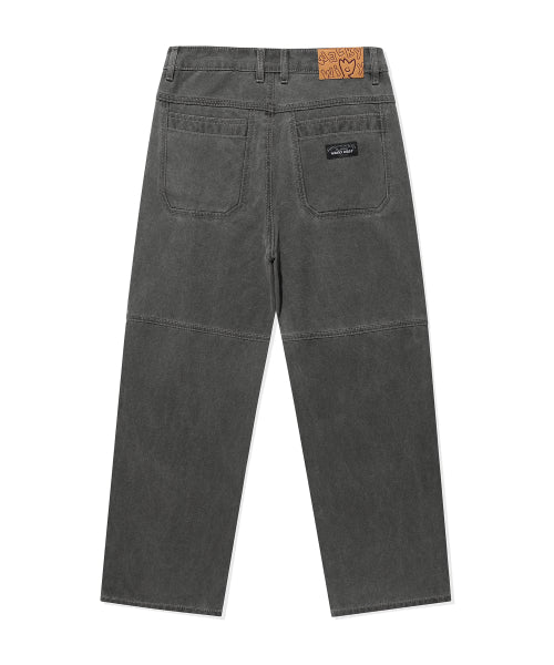 Dying Cotton Slit Pants Charcoal