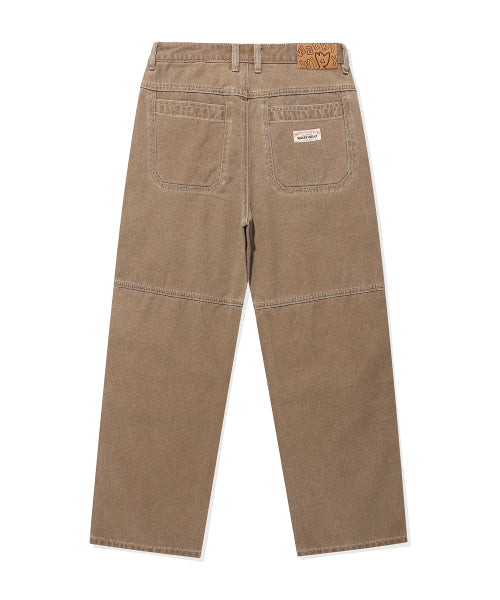 Dying Cotton Slit Pants Brown