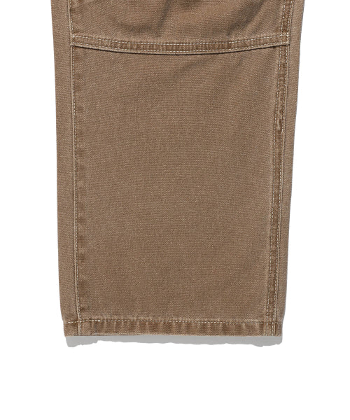Dying Cotton Slit Pants Brown