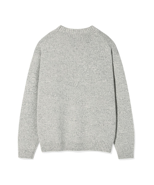 Big Lily Graphic Pullover Knit Gray