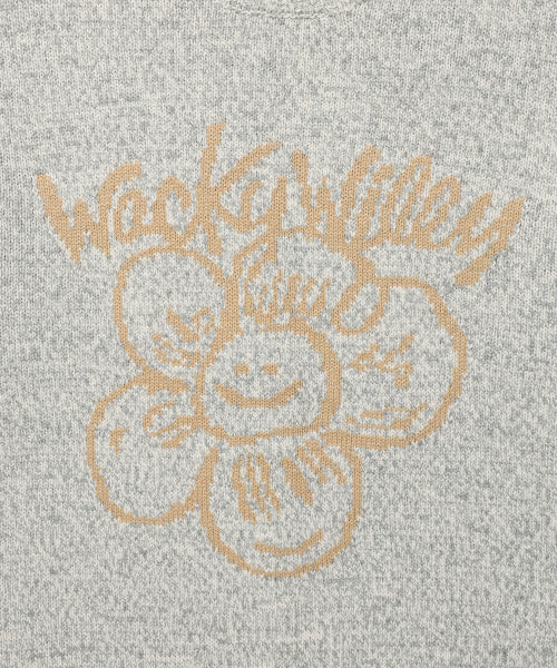 Big Lily Graphic Pullover Knit Gray