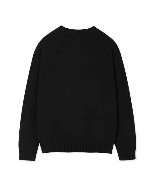 Big Lily Graphic Pullover Knit Black