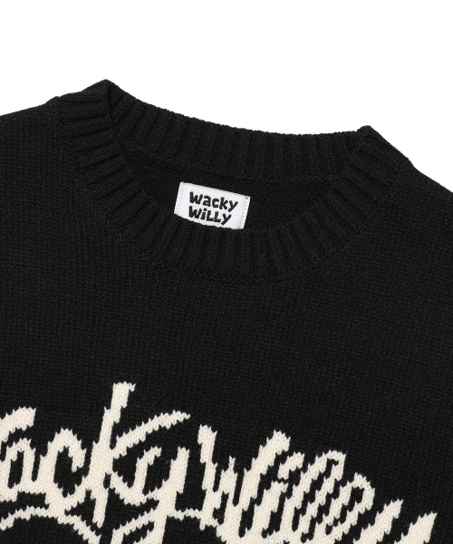 Big Lily Graphic Pullover Knit Black