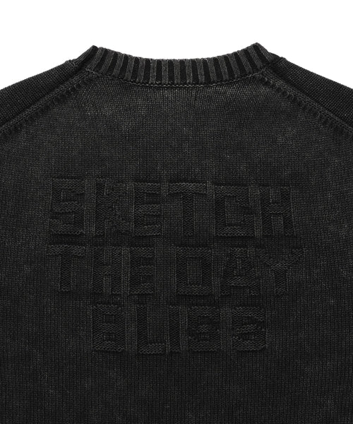 Garment Washing Pullover Knit Charcoal