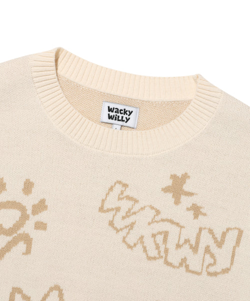 Jacquard Pullover Knit Cream