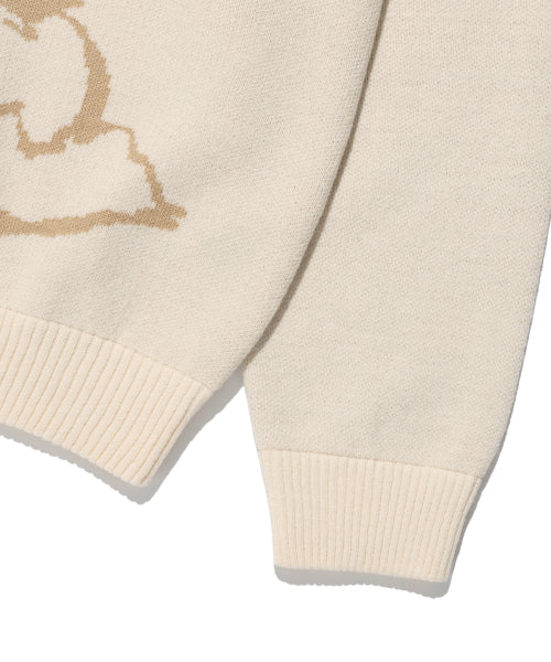 Jacquard Pullover Knit Cream