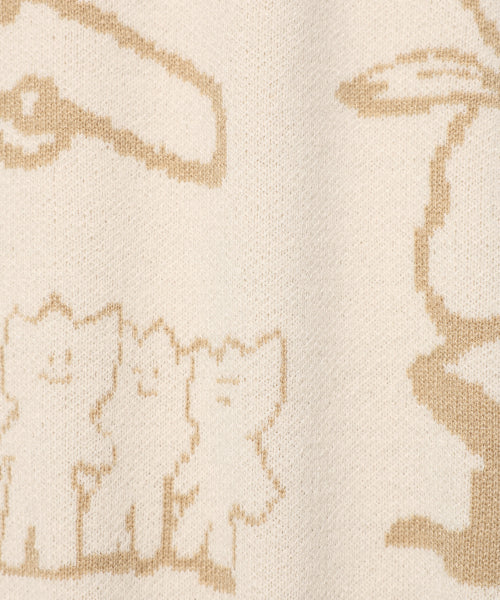 Jacquard Pullover Knit Cream