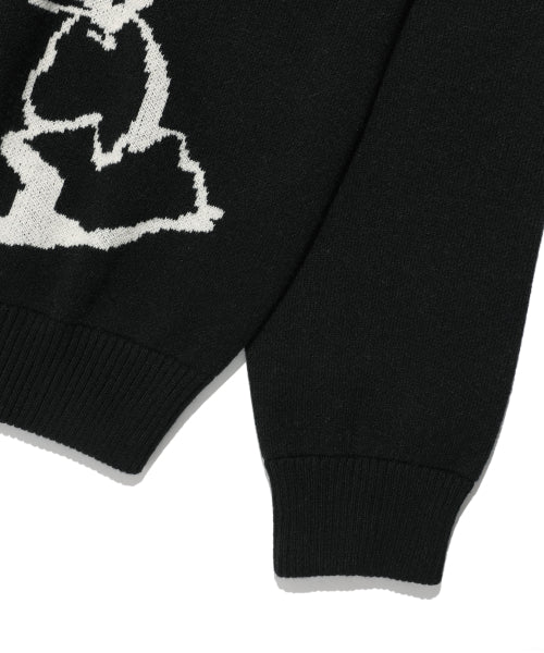 Jacquard Pullover Knit Black