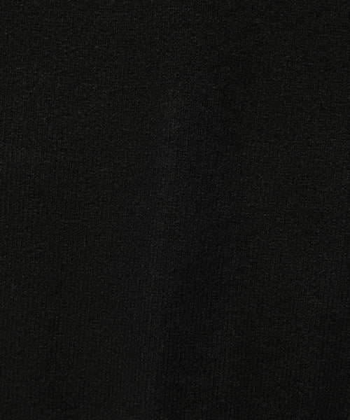typo logo round neck cardigan black