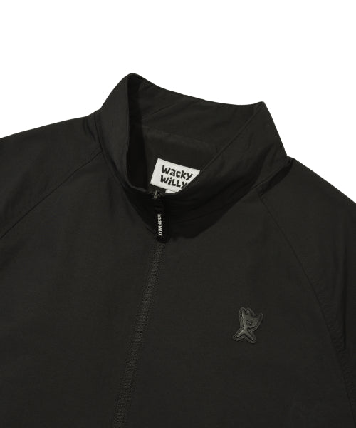 Back lettering high neck pull-up black