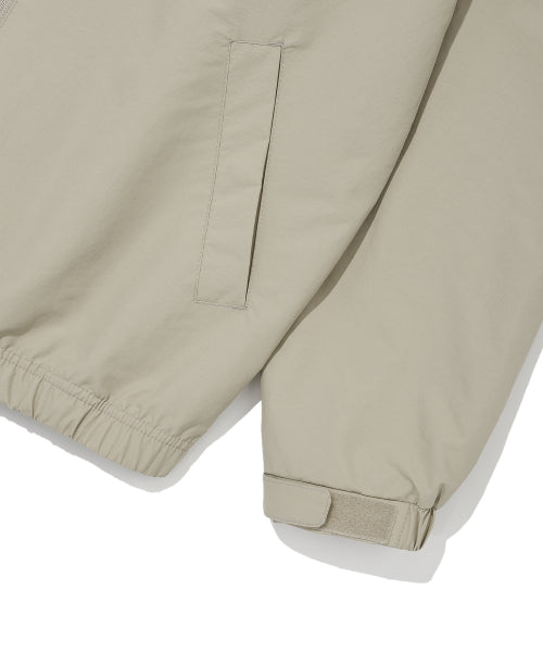 Back Lettering High-Neck Pull-Up Beige