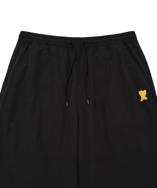 Woven Dying Pants Black