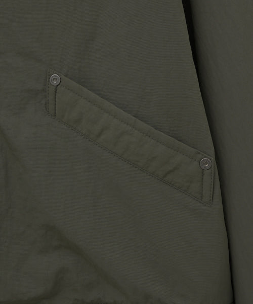 Maron Nylon Padded Bomber Jacket Khaki