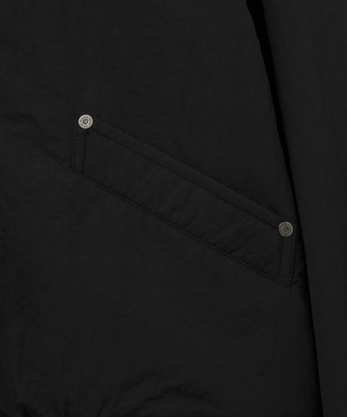 Maron Nylon Padded Bomber Jacket Black