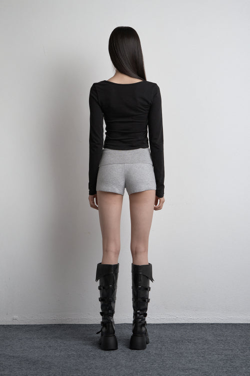 TWO-WAY BUCKLE LONG SLEEVE BLACK