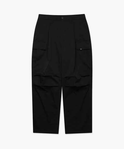 WIDE CARGO PANTS black