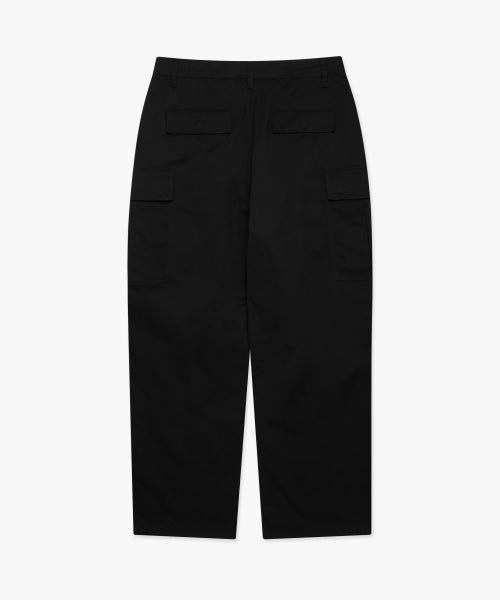 WIDE CARGO PANTS black