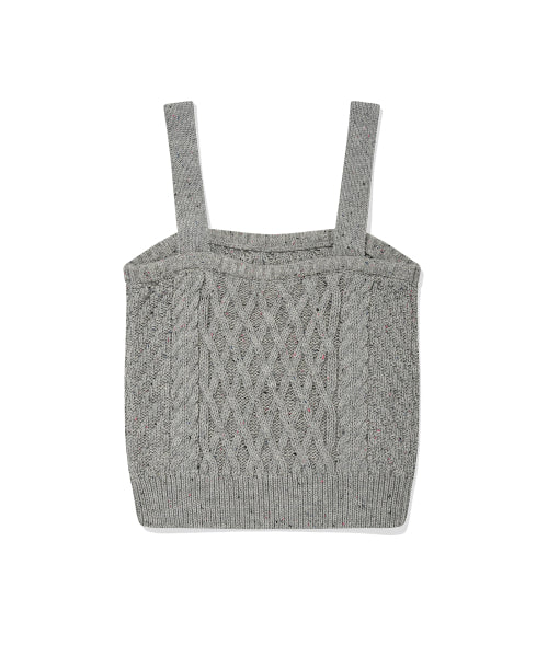 Women's Cable Knit Bustier Gray