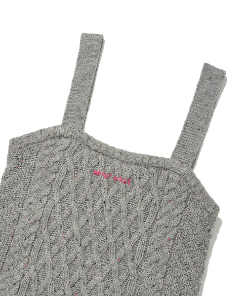 Women's Cable Knit Bustier Gray