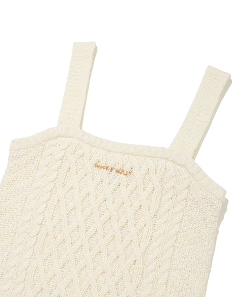 Women's Cable Knit Bustier Cream