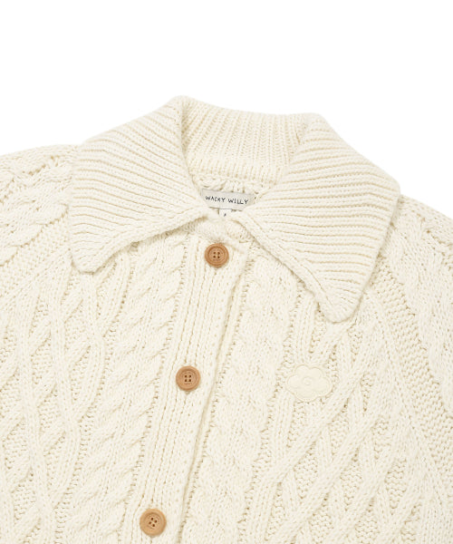 Women's Cable Cara Cardigan Cream