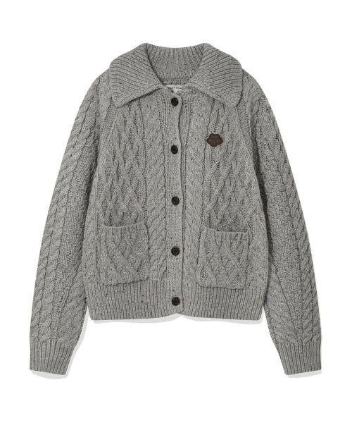 Women's Cable Cara Cardigan Gray