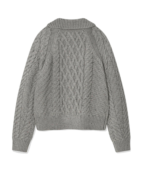Women's Cable Cara Cardigan Gray