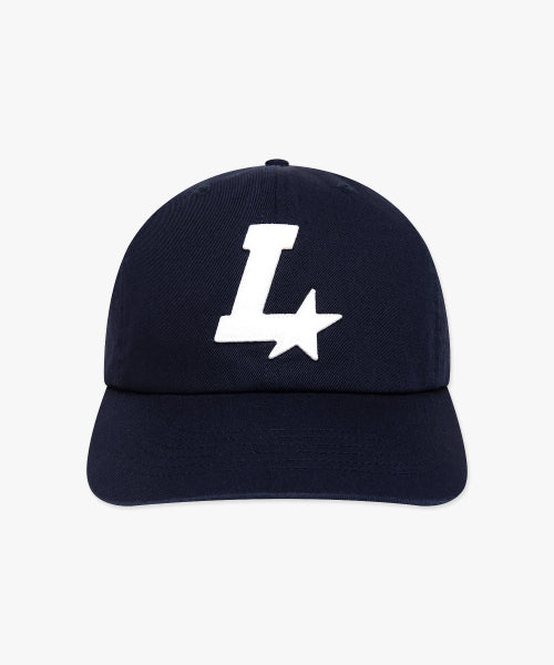 L STAR APPLIQUE LOGO 6PANEL CAP navy