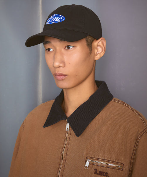 2TONE OVAL LOGO 6PANEL CAP black