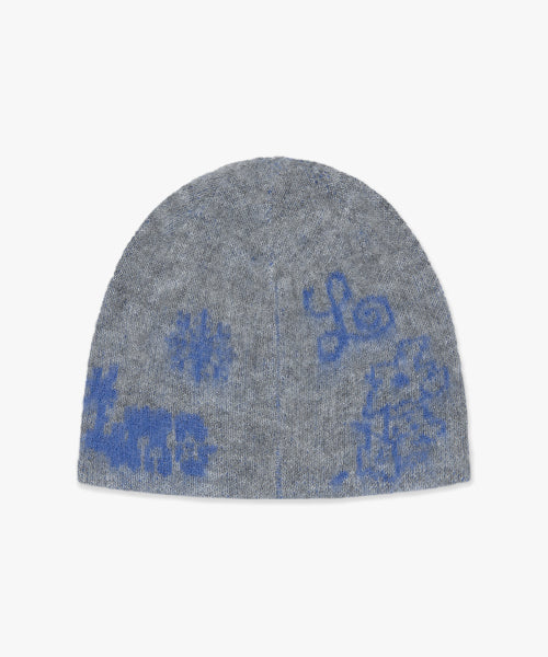 GRAPHIC UNCUFFED BEANIE charcoal