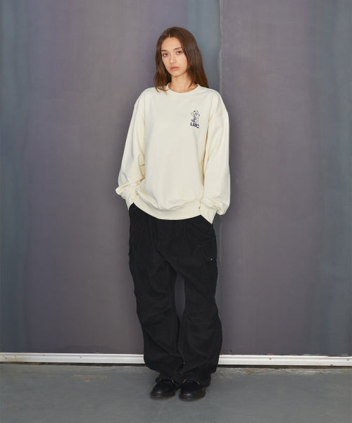 TELESCOPE BEAR SWEATSHIRT ivory