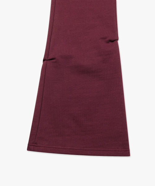 WM SHIRRING BOOTS CUT SWEAT PANTS burgundy