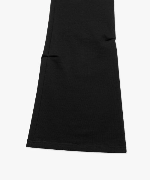 WM SHIRRING BOOTS CUT SWEAT PANTS black