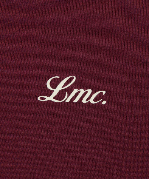 WM BACK LETTERING CROPPED HOODIE burgundy