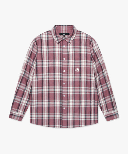 FLANNEL PLAID SHIRT pink