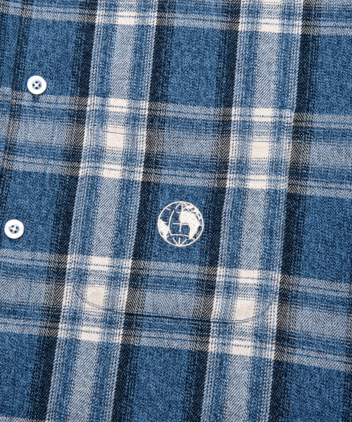 FLANNEL PLAID SHIRT blue
