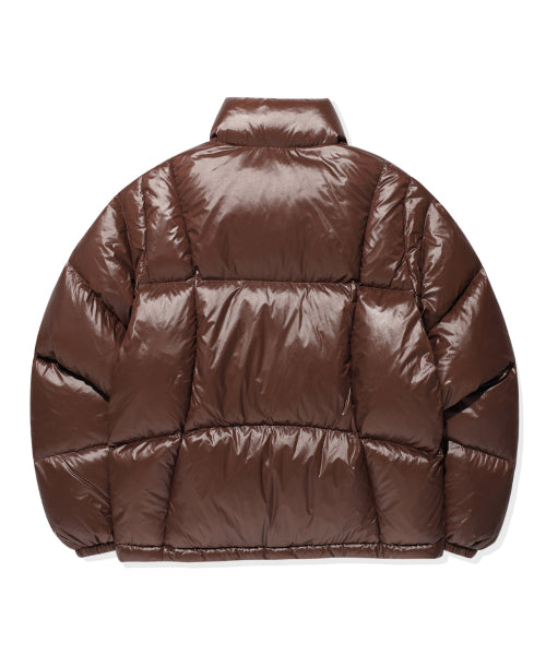 Women's Duckie Glossy Down Short Puffer Brown