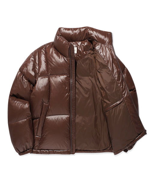 Women's Duckie Glossy Down Short Puffer Brown