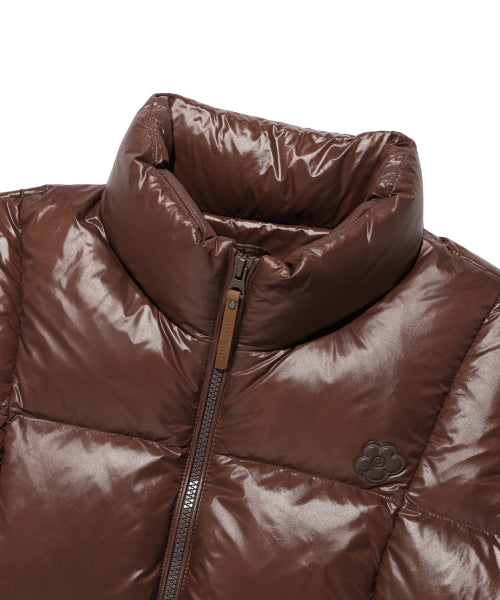 Women's Duckie Glossy Down Short Puffer Brown